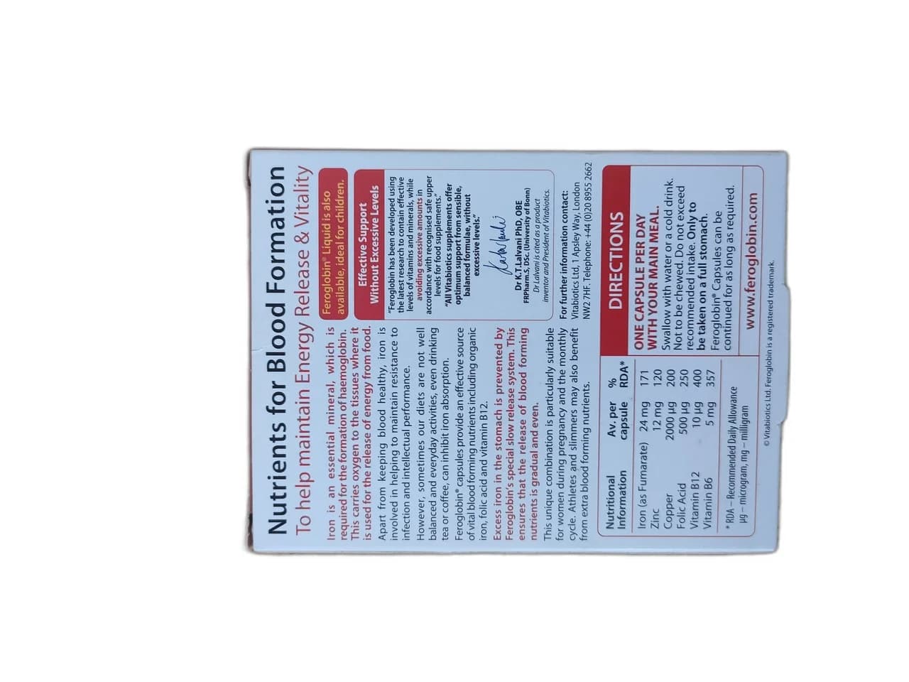 Feroglobin ONE CAPSULE PER DAY