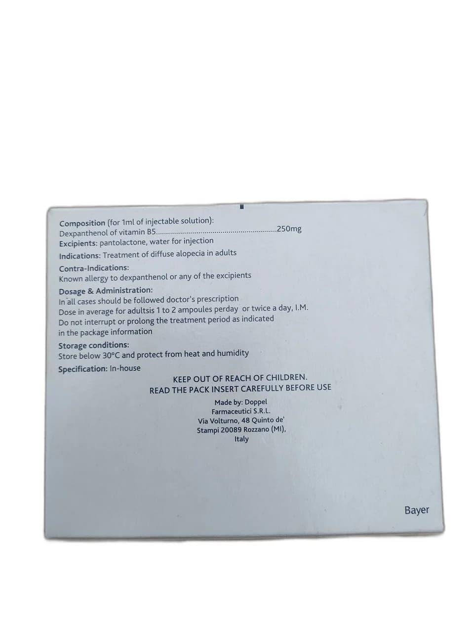Dexpanthenol 250mg