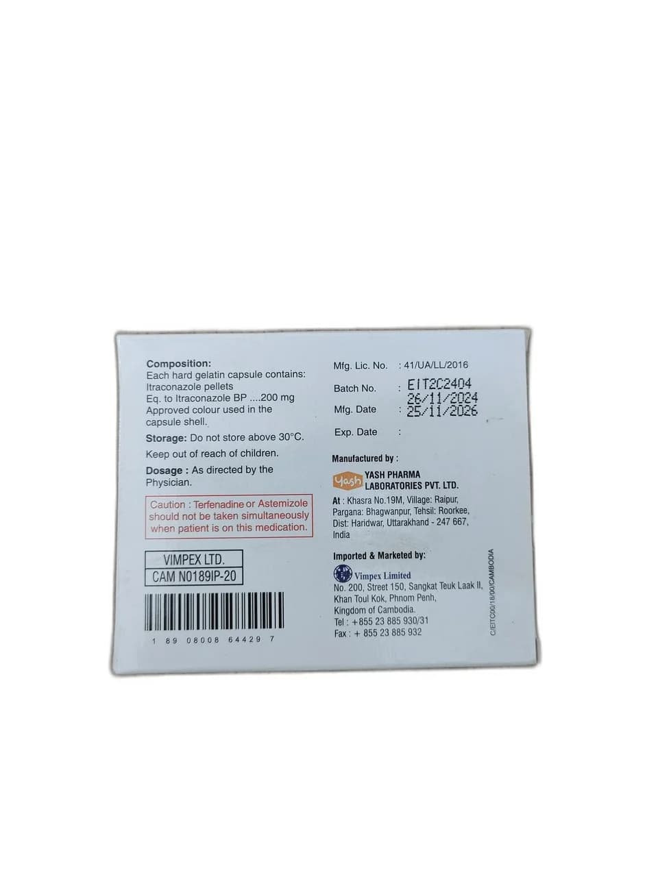 Itraconazole 200mg