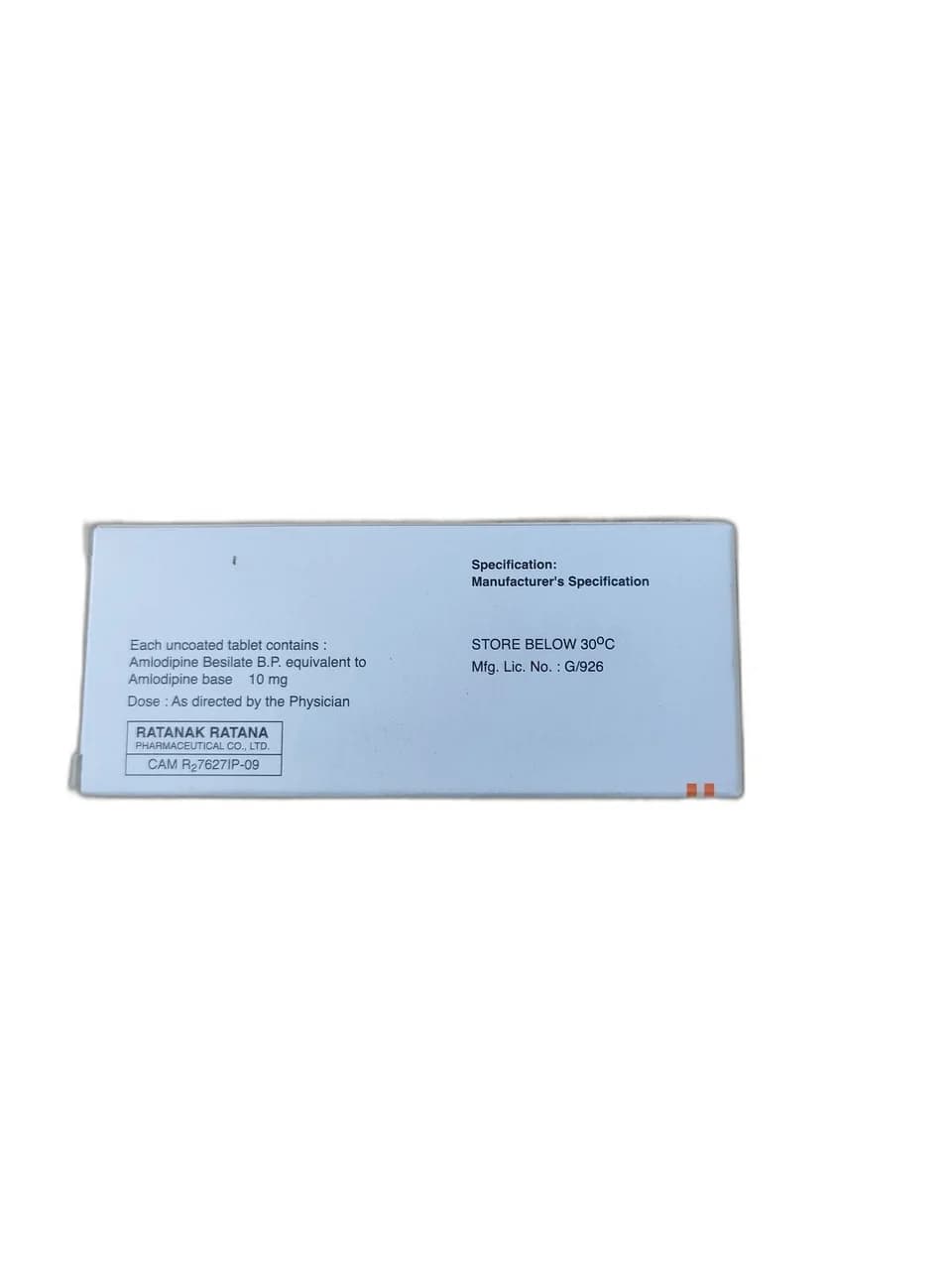 Amlodipine Besilate 10mg