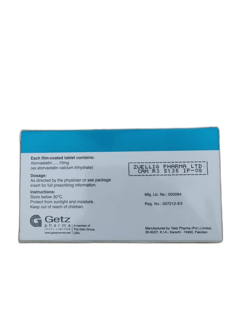Atorvastatin calcium trihydrate 10mg