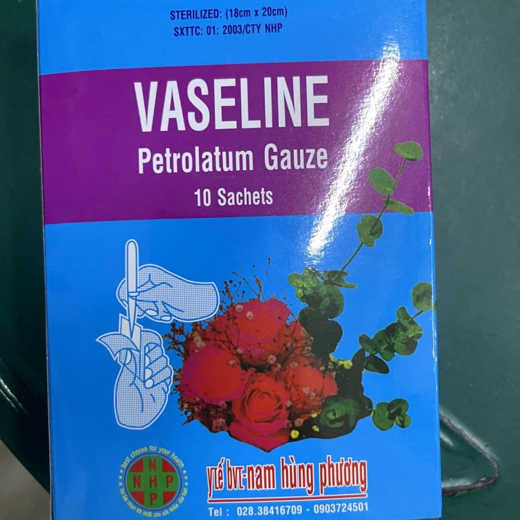 Vaseline Petrolatum Guaze 18cm x 20cm