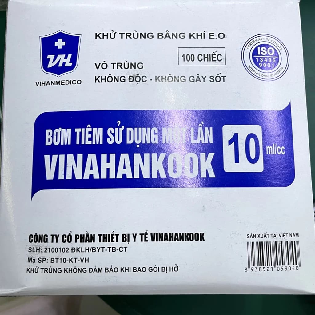 Vinahankook syringe 10ml/cc