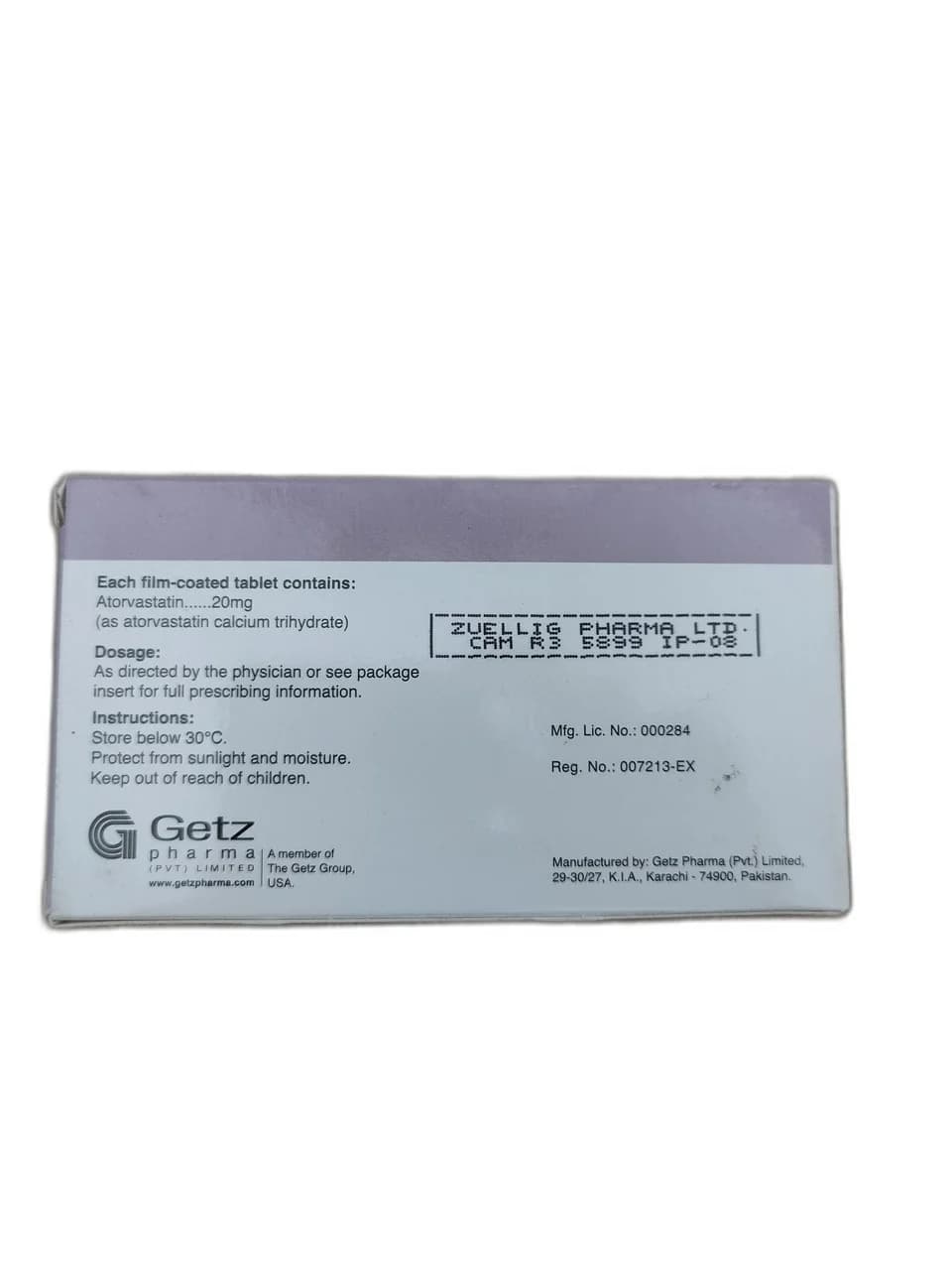 Atorvastatin 20mg