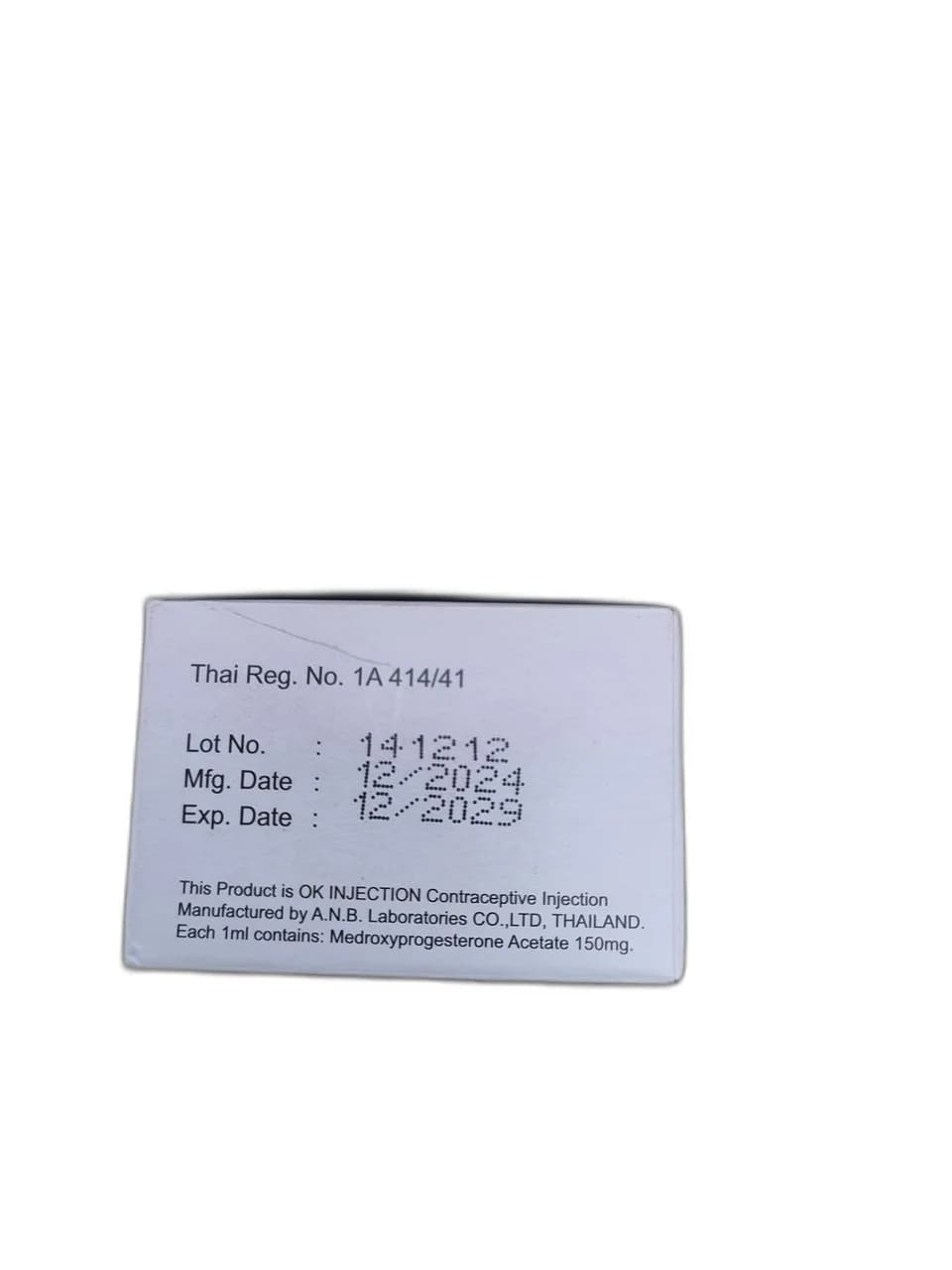 OK INJECTION Contraceptive Injection 150mg