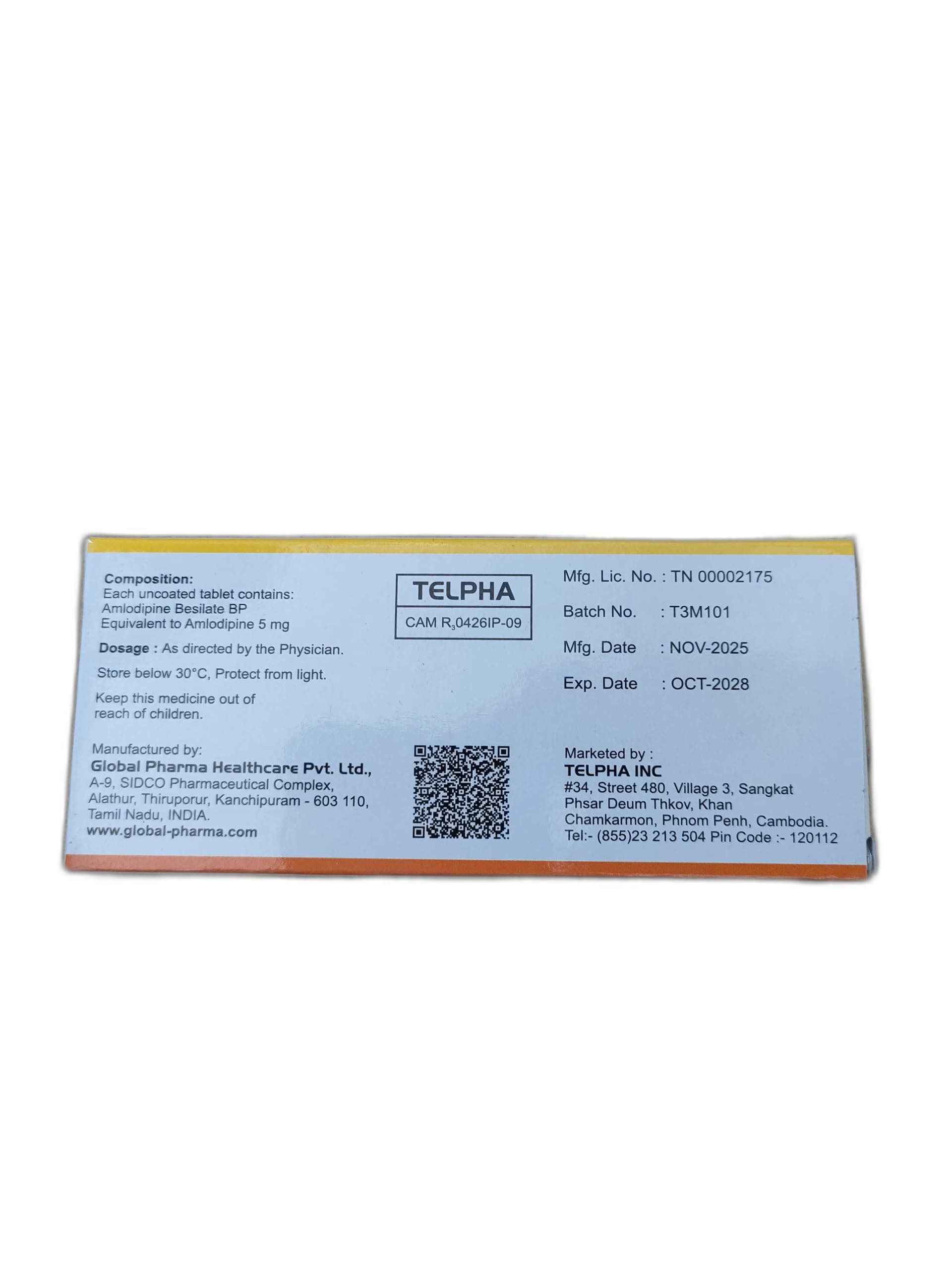 Amlodipine Besilate BP 5mg
