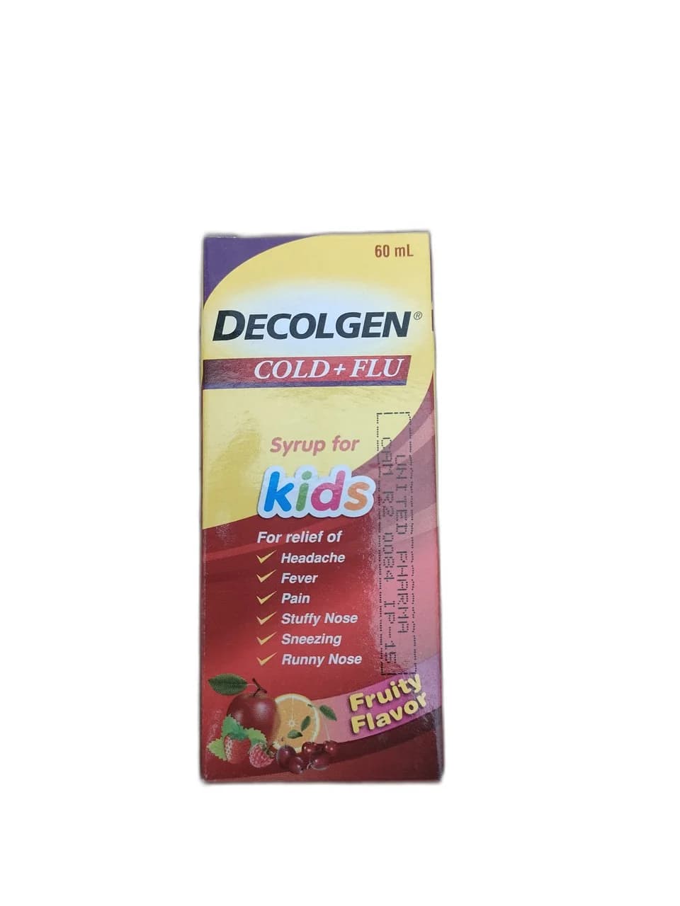 Decolgen Cold + Flu Syrup for kids 60 mL