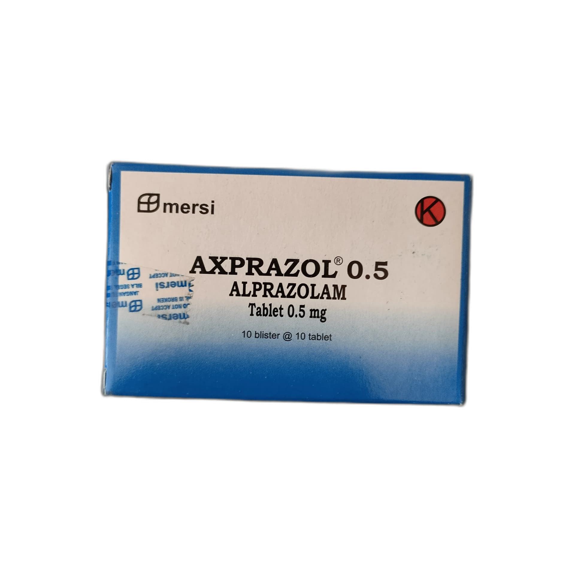 Axprazol 0.5 Alprazolam 0.5mg 0.5mg