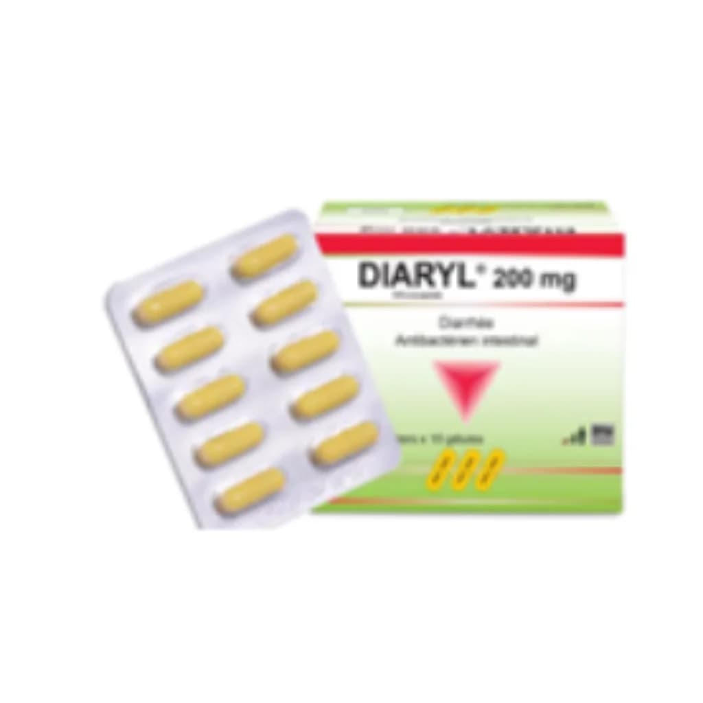 Diaryl 200mg = Ercefuryl 200mg (Nifuroxazide) 200mg