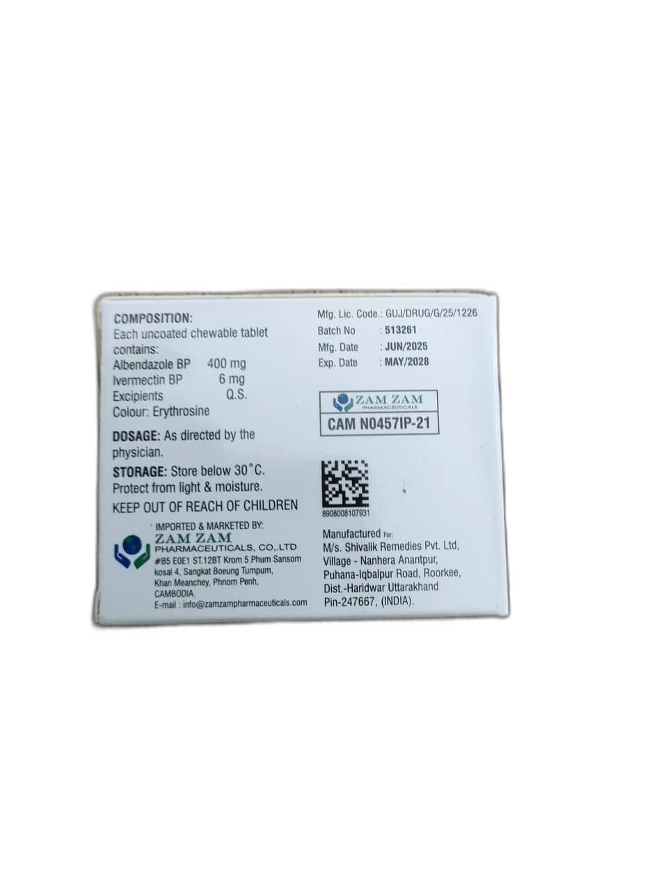 Albendazole BP 400 mg 400mg