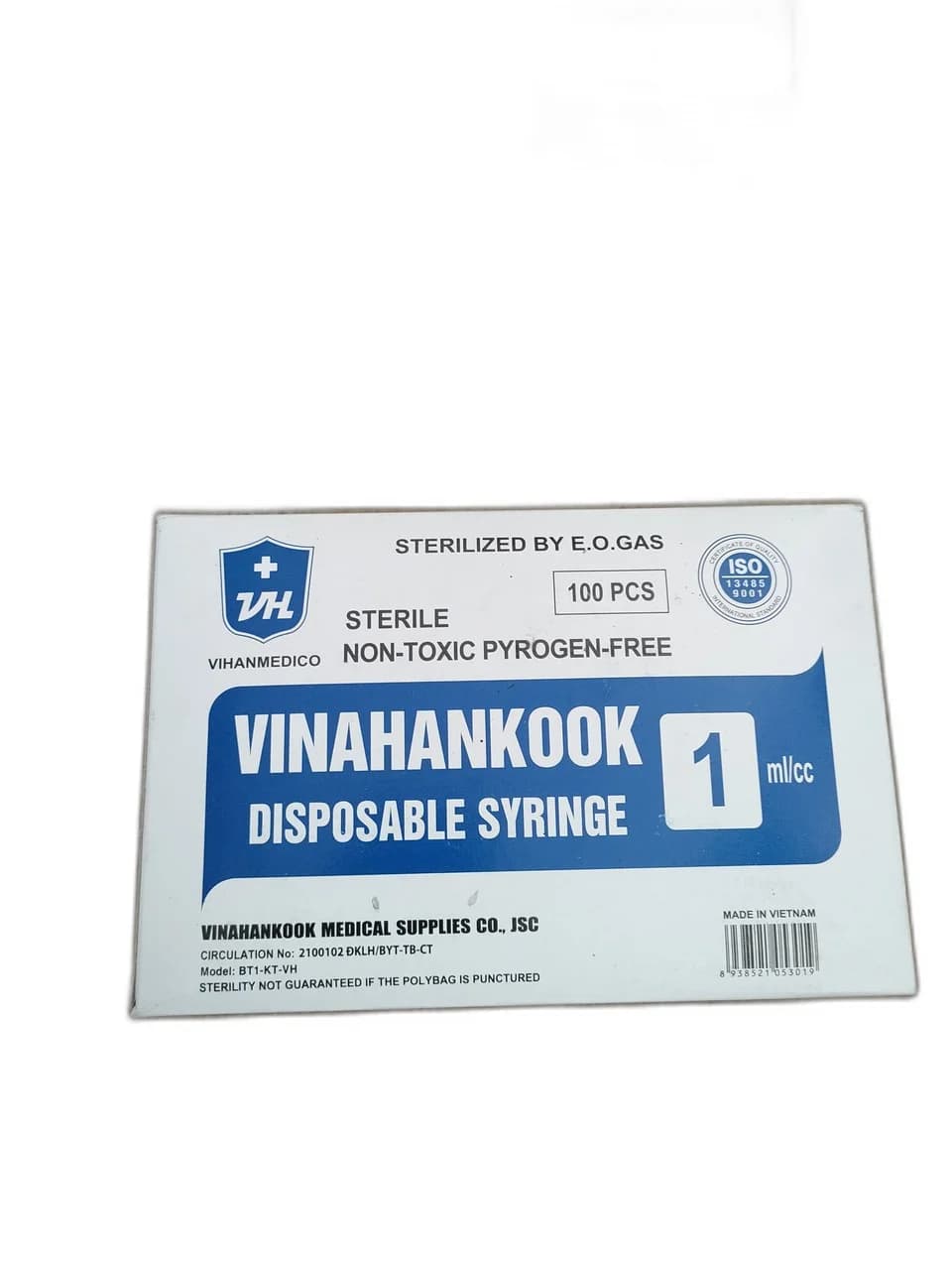 VINAHANKOOK DISPOSABLE SYRINGE 1 ml/cc