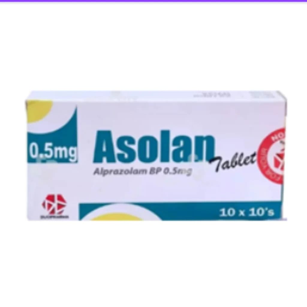 Asolan 0.5mg = Xanax 0.5mg (Alprazolam) 0.5mg