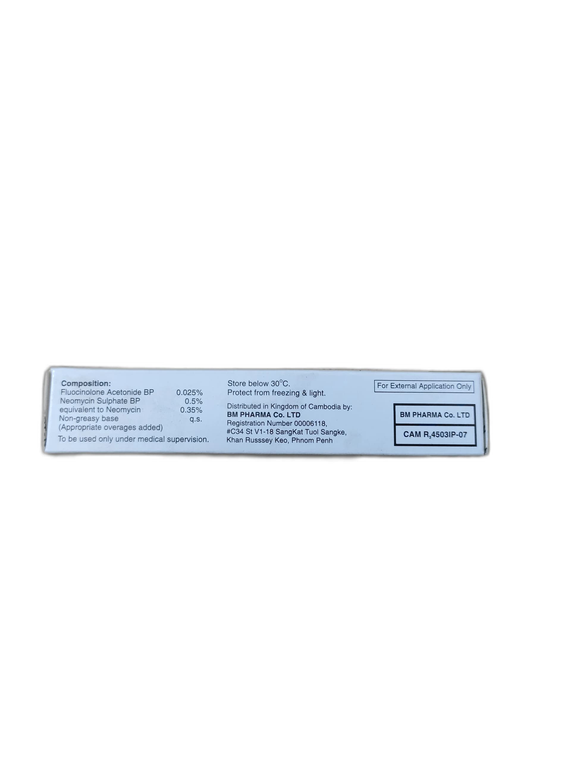 Fluocinolone Acetonide & Neomycin Sulphate 0.025% & 0.35%