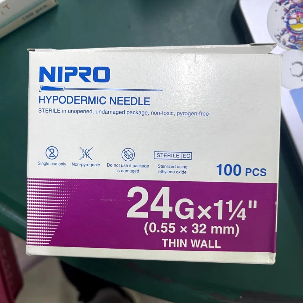 Nipro (Hypodermic Needle) 24gx1 (0.55 x 32 mm)