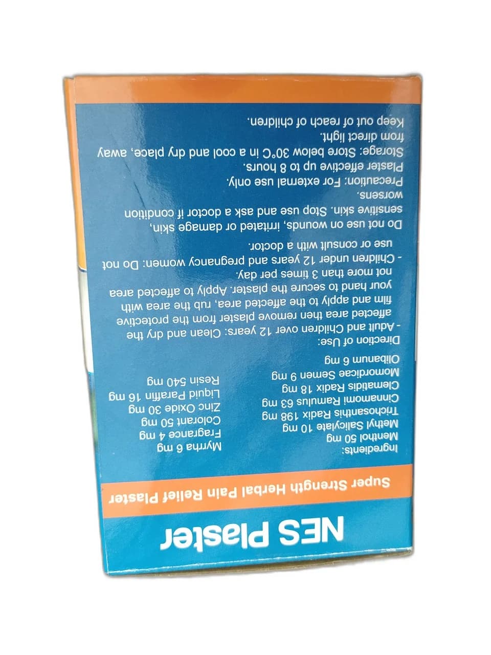 NES Plaster Super Strength Herbal Pain Relief Plaster