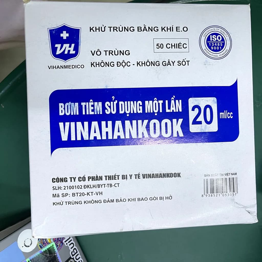 Vinahankook syringe 20ml/cc