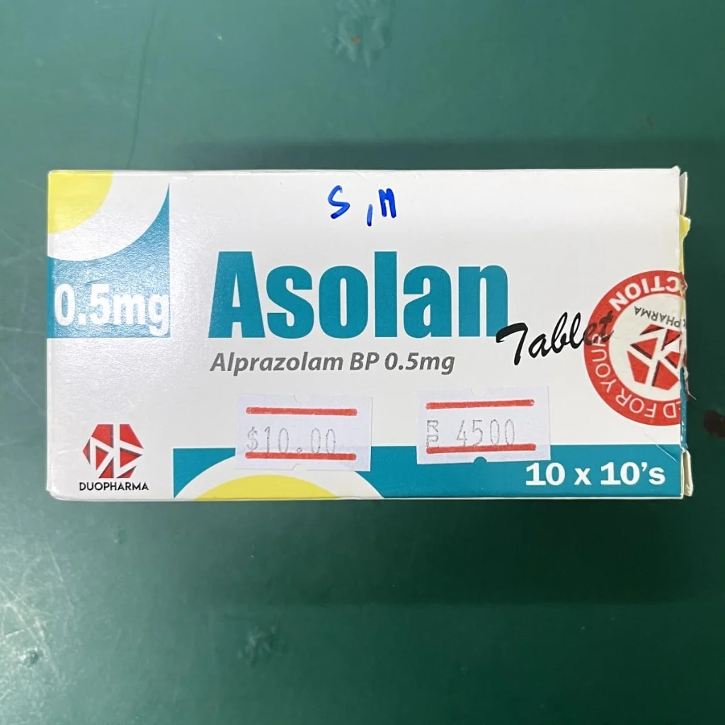 Asolan Alprazolam BP 0.5 mg 0.5mg - Pharmacy Rotha 2