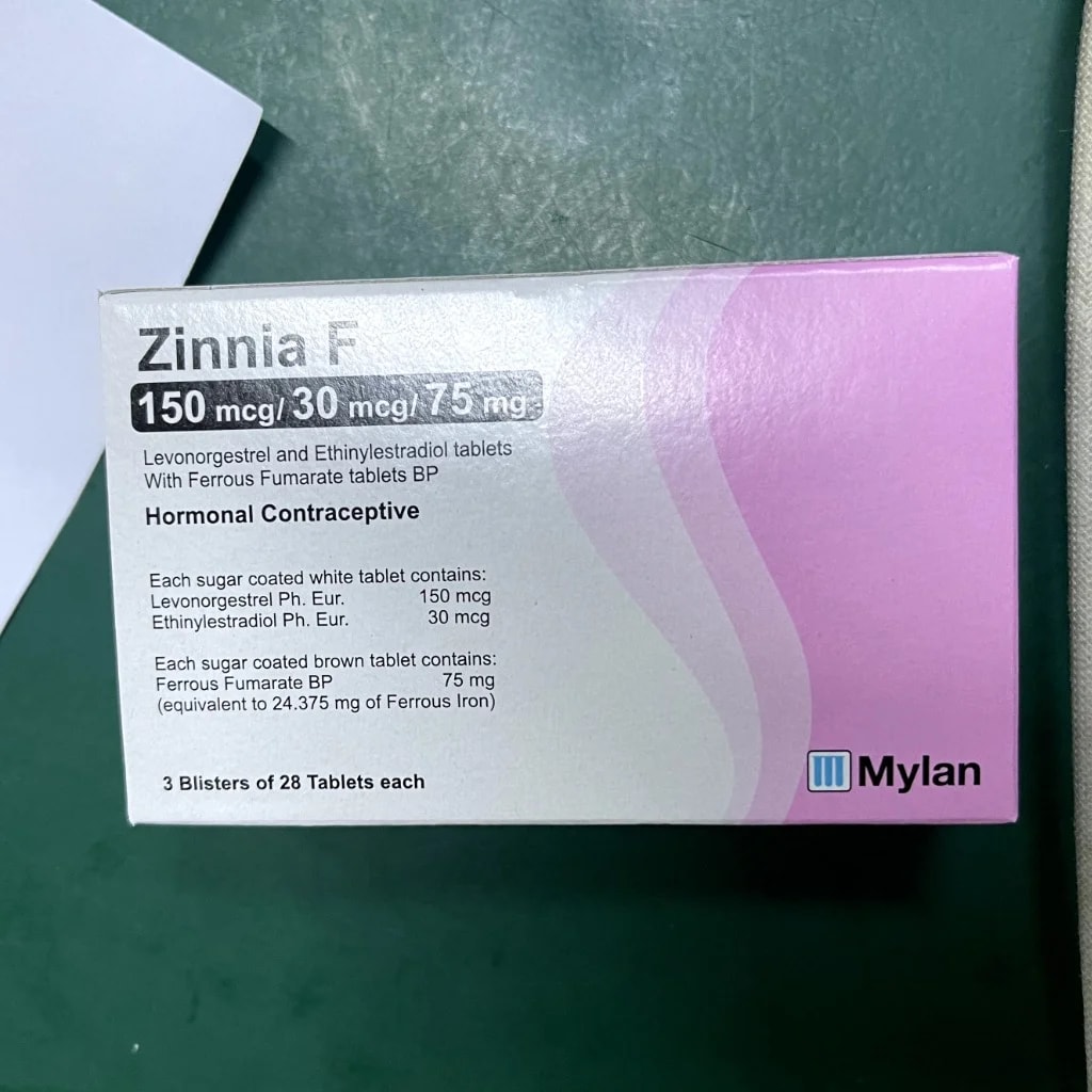 Zinnia F 150mcg/30mcg/75mcg - Pharmacy Rotha 2