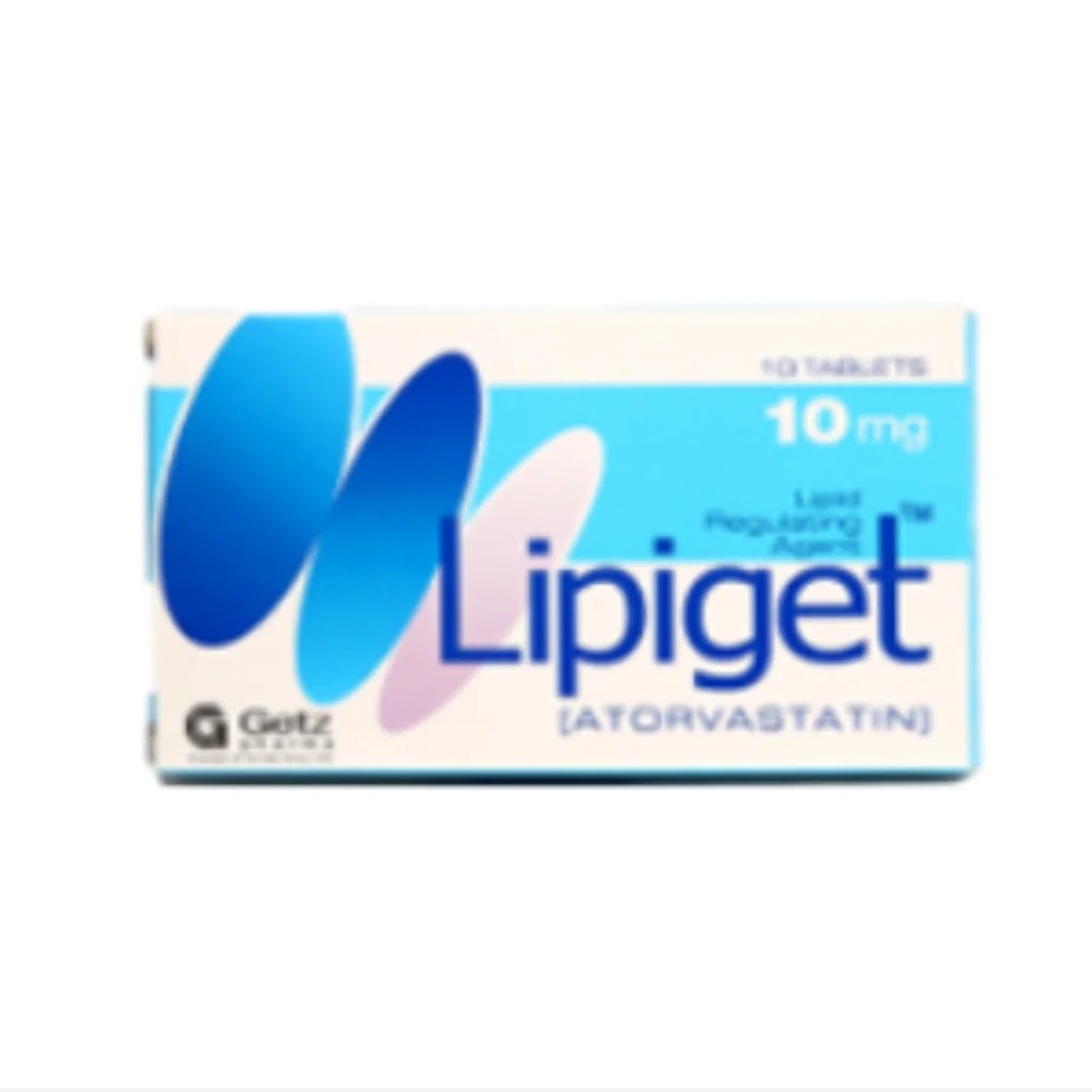 Lipiget 10mg (Atorvastatin) 10mg - Phnom Penh Care Pharmacy 2ND Floor / Under CENTRAL HOSPITAL
