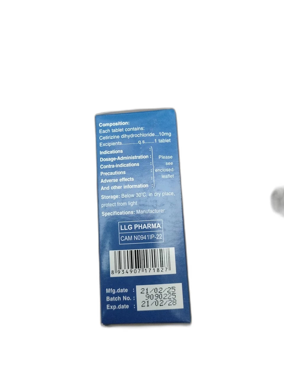 Cetirizine dihydrochloride 10mg - ឱសថស្ថាន ដារ៉ារស្មីគោកចំបក់ (Dara Raksmey Kok Chambok)