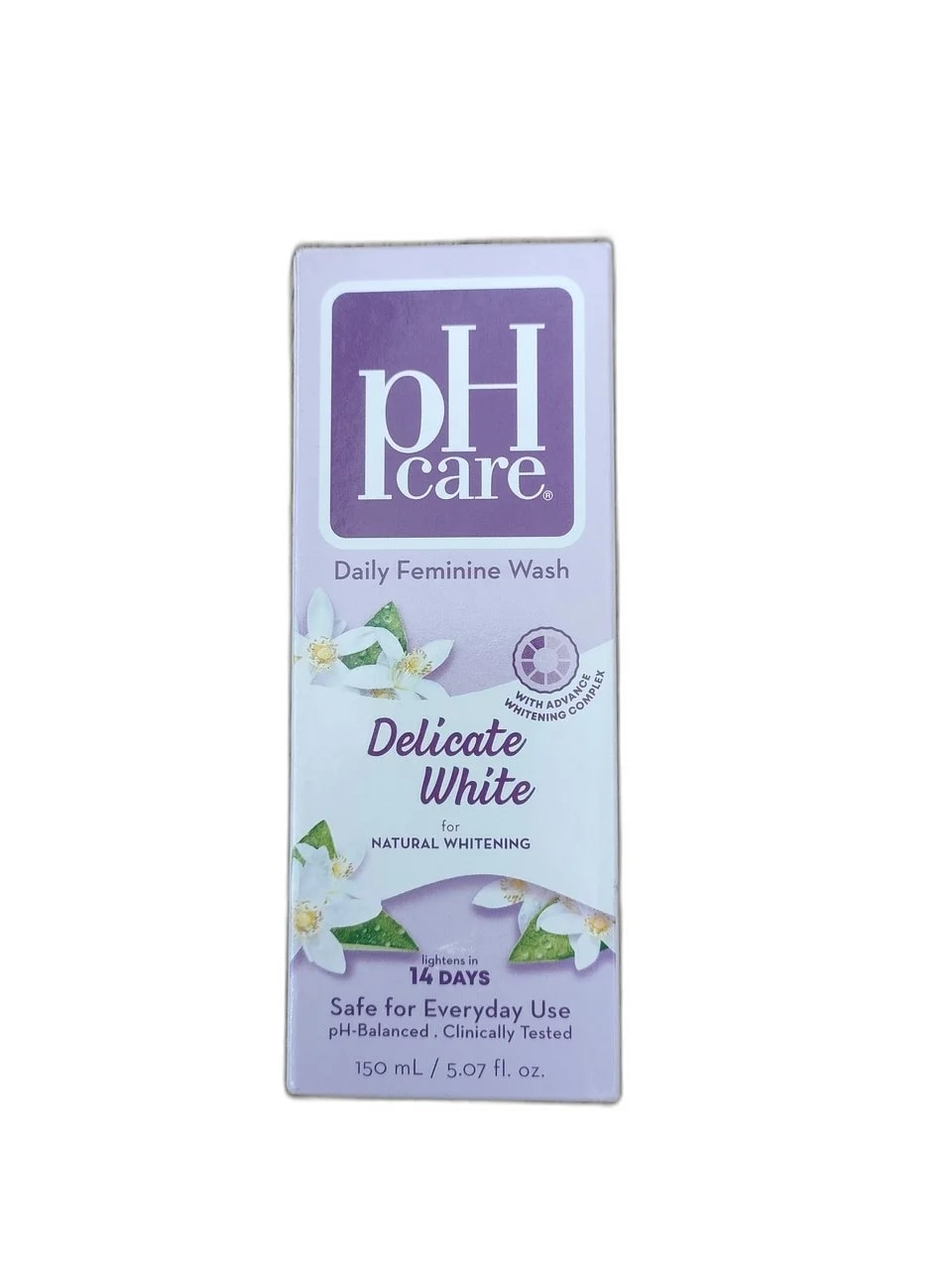 pHcare Daily Feminine Wash Delicate White 150 mL - ឱសថស្ថាន ដារ៉ារស្មីគោកចំបក់ (Dara Raksmey Kok Chambok)
