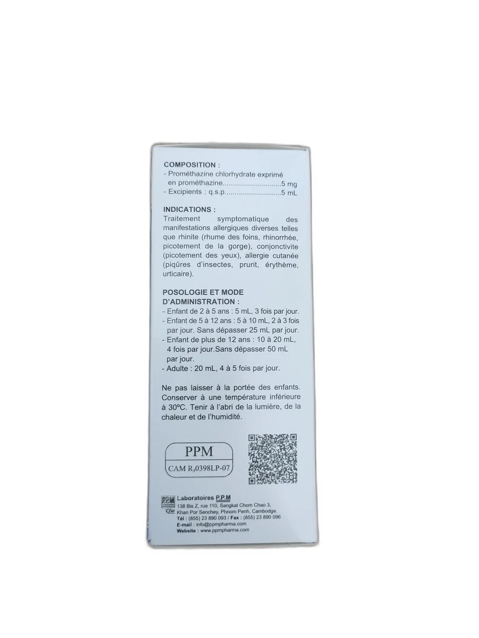 Prométhazine 5mg - ឱសថស្ថាន ដារ៉ារស្មីគោកចំបក់ (Dara Raksmey Kok Chambok)