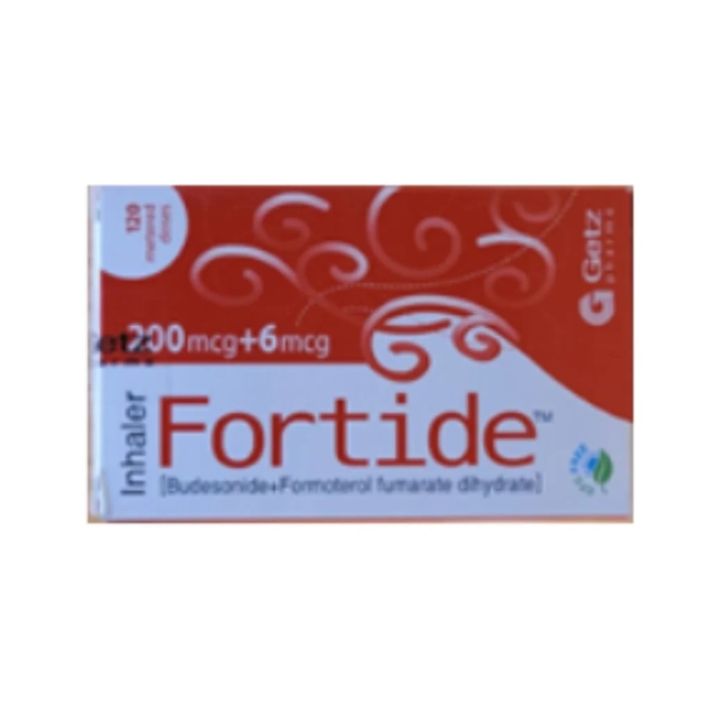 Fortide Inhaler (Budesonide 200mcg/Formoterol 6mcg) 200mcg - Phnom Penh Care Pharmacy 2ND Floor / Under CENTRAL HOSPITAL