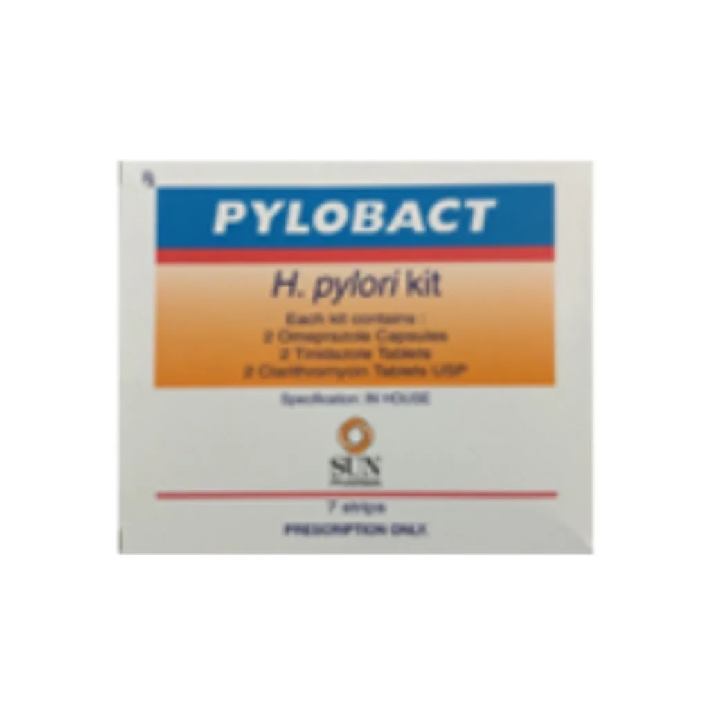Pylobact (Omeprazole 20mg/Tinidazole 500mg/Clarithromycin 250mg) - Phnom Penh Care Pharmacy 2ND Floor / Under CENTRAL HOSPITAL