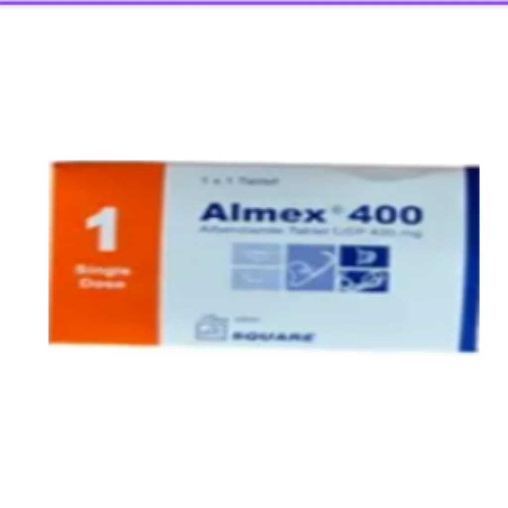 Almex 400mg Tablet (Albendazole) - Phnom Penh Care Pharmacy 2ND Floor / Under CENTRAL HOSPITAL