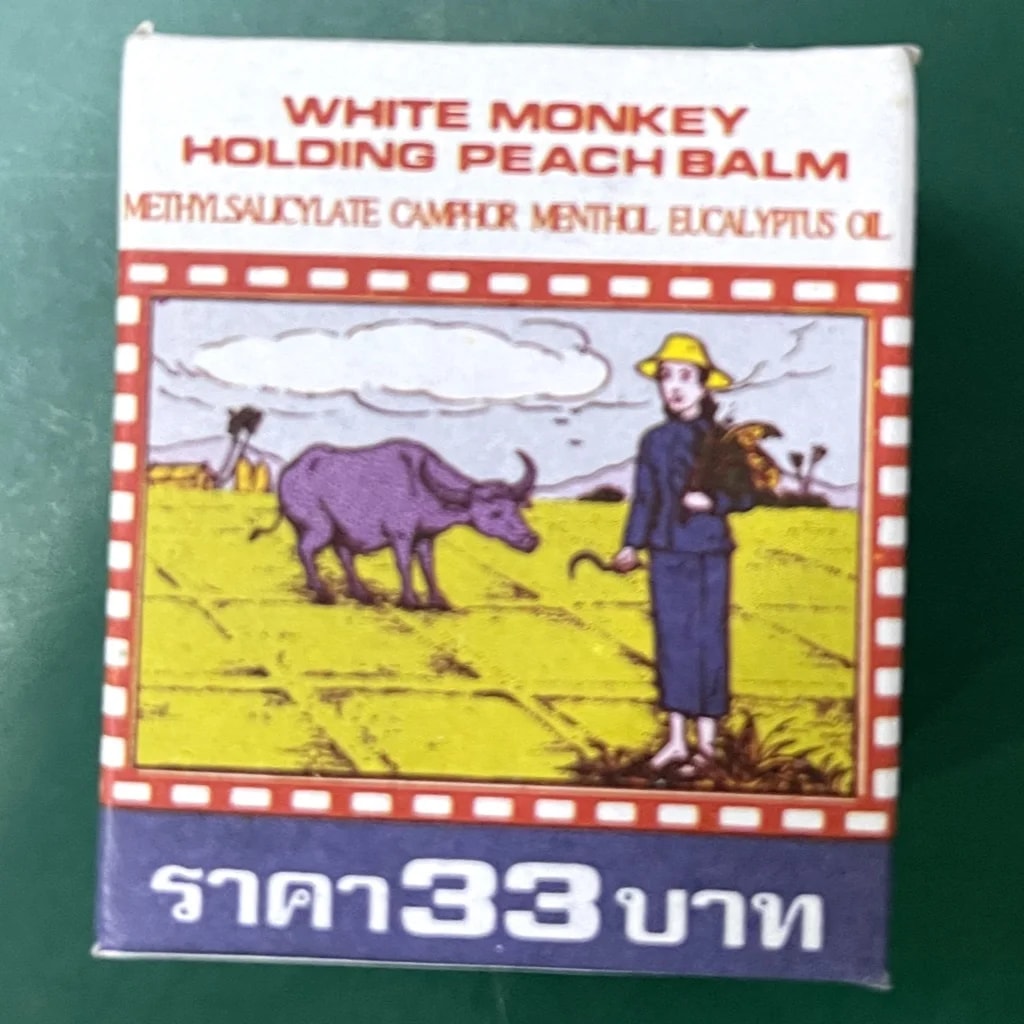 White Monkey Holding Peach Balm 33g - Pharmacy Rotha 2