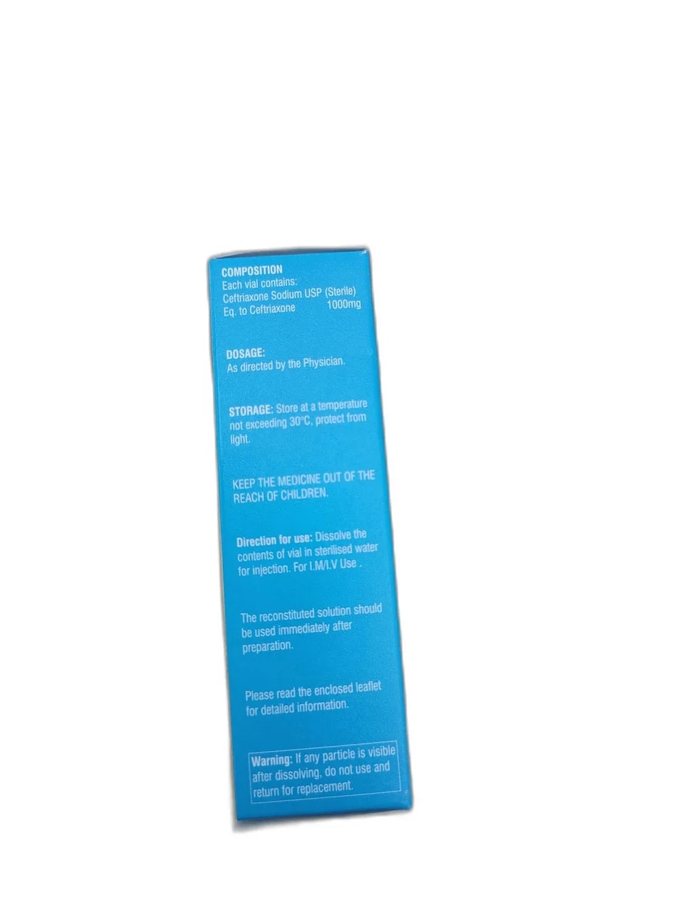 Ceftriaxone Sodium USP (Sterile) 1000mg - ឱសថស្ថាន ដារ៉ារស្មីគោកចំបក់ (Dara Raksmey Kok Chambok)