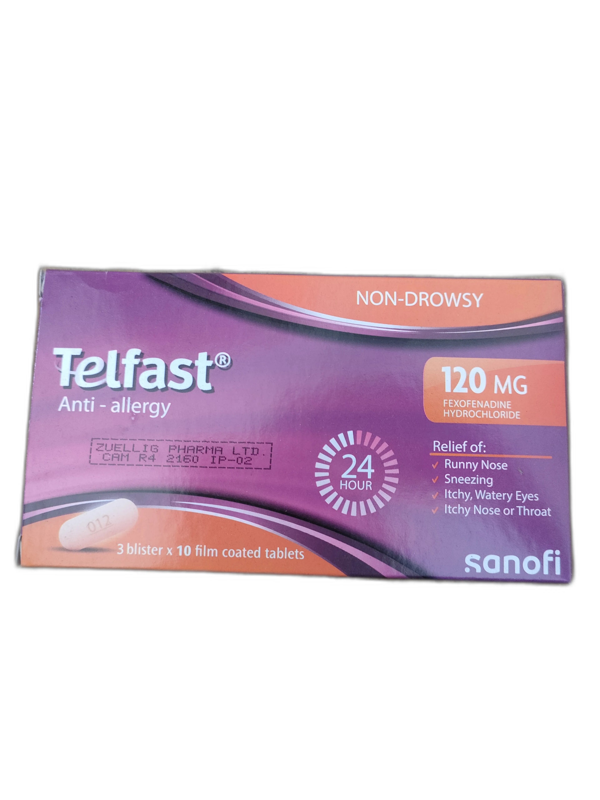 Telfast® Anti-allergy 120 MG - ឱសថស្ថាន ដារ៉ារស្មីគោកចំបក់ (Dara Raksmey Kok Chambok)