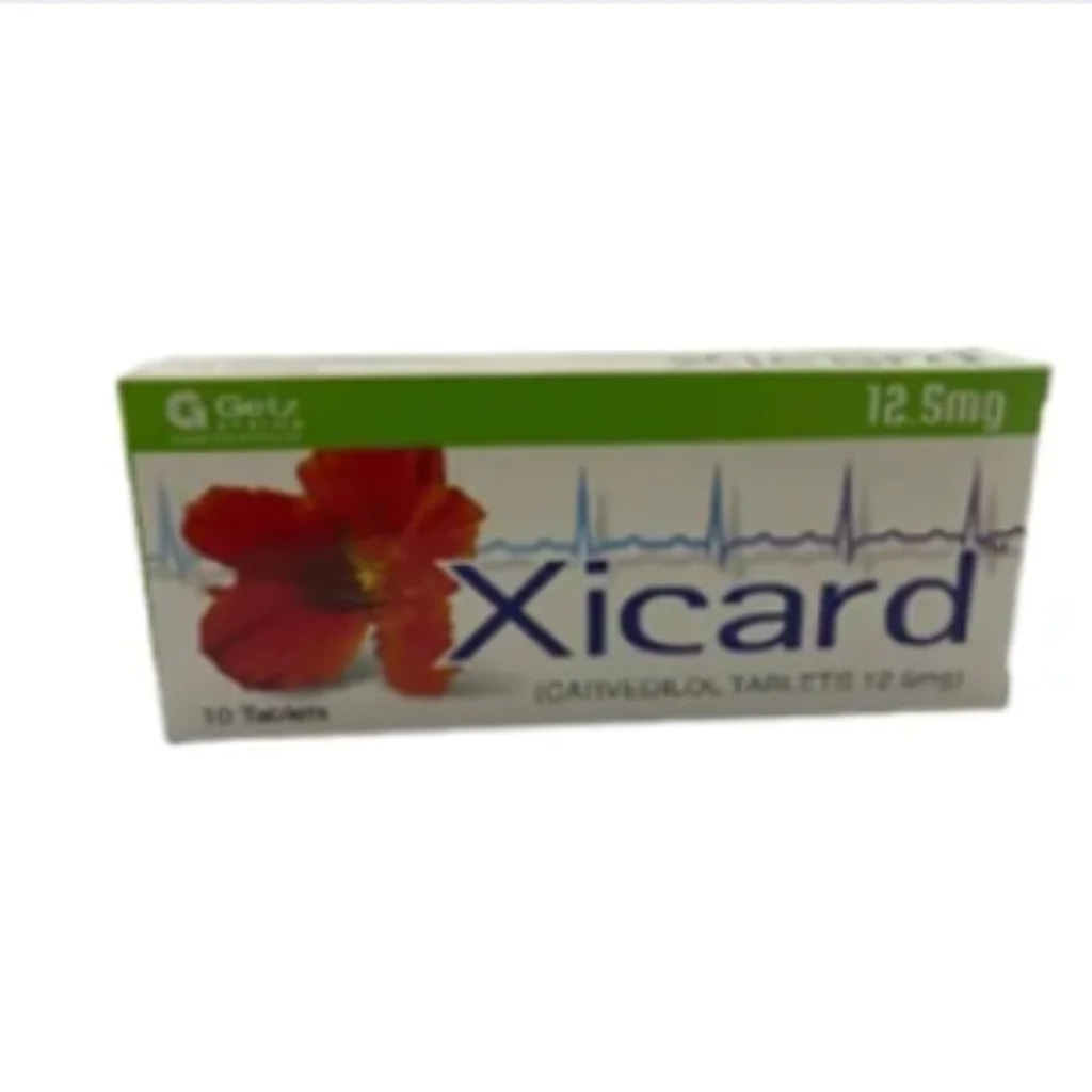 Xicard 12.5mg Tab (Carvedilol) 12.5mg - Phnom Penh Care Pharmacy 2ND Floor / Under CENTRAL HOSPITAL