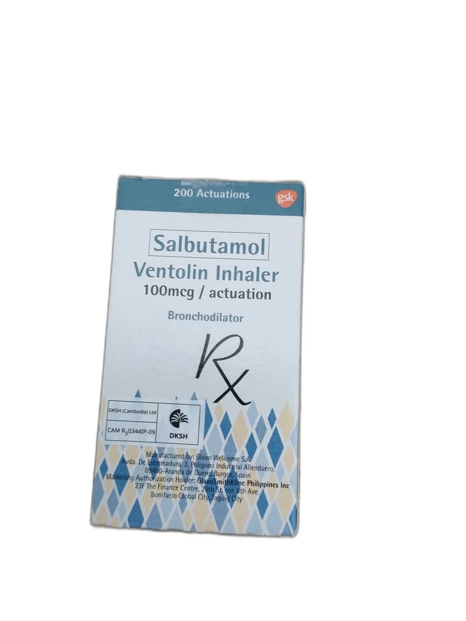 Ventolin Inhaler 100mcg - ឱសថស្ថាន ដារ៉ារស្មីគោកចំបក់ (Dara Raksmey Kok Chambok)