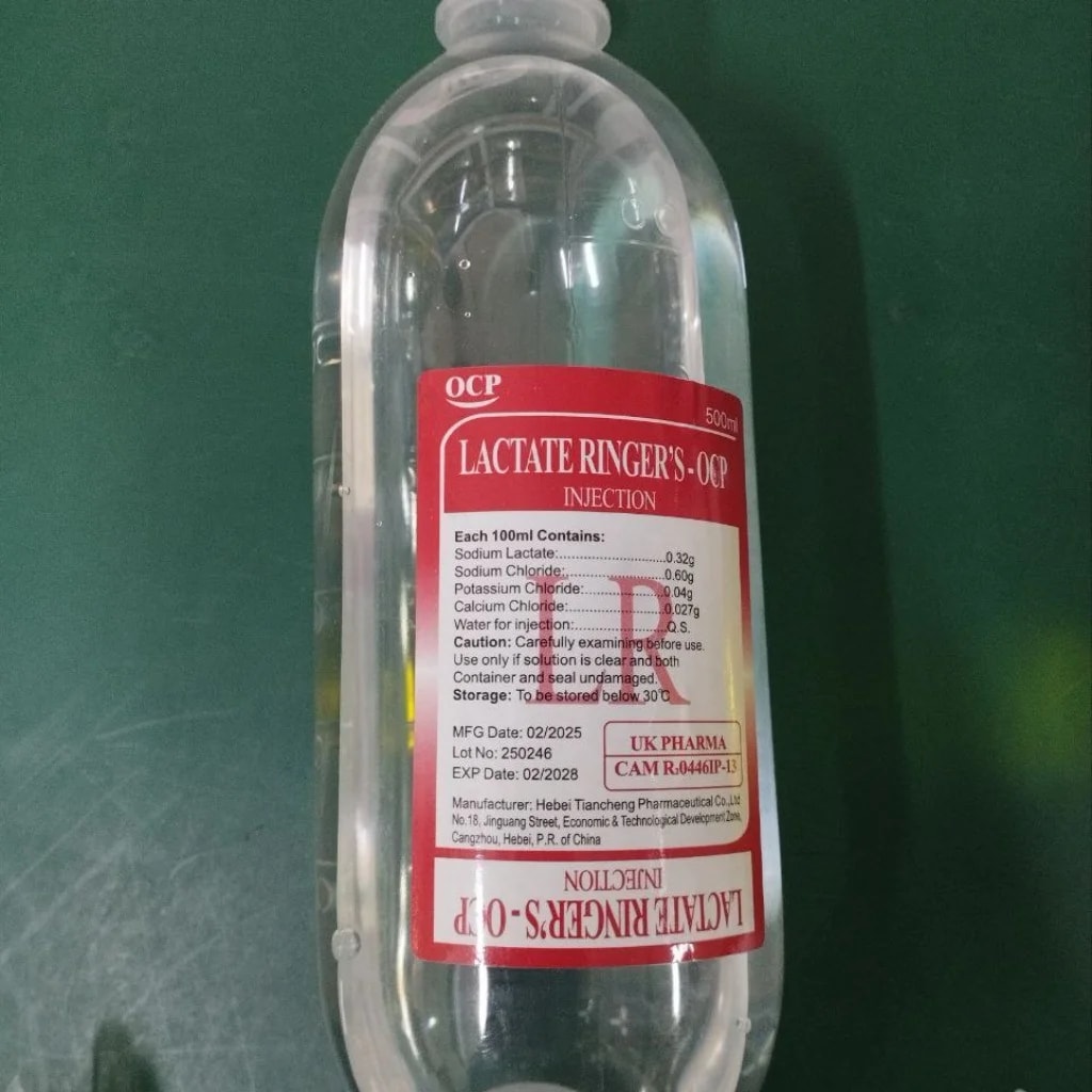 Lactate Ringer's-OCP Injection 500ml - Pharmacy Rotha 2