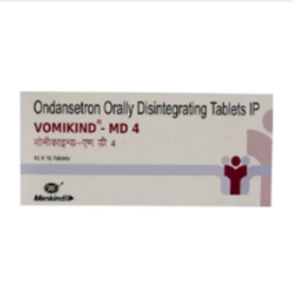 Vomikind-MD 4 tablet (Ondansetron 4mg) 4mg - Phnom Penh Care Pharmacy 2ND Floor / Under CENTRAL HOSPITAL