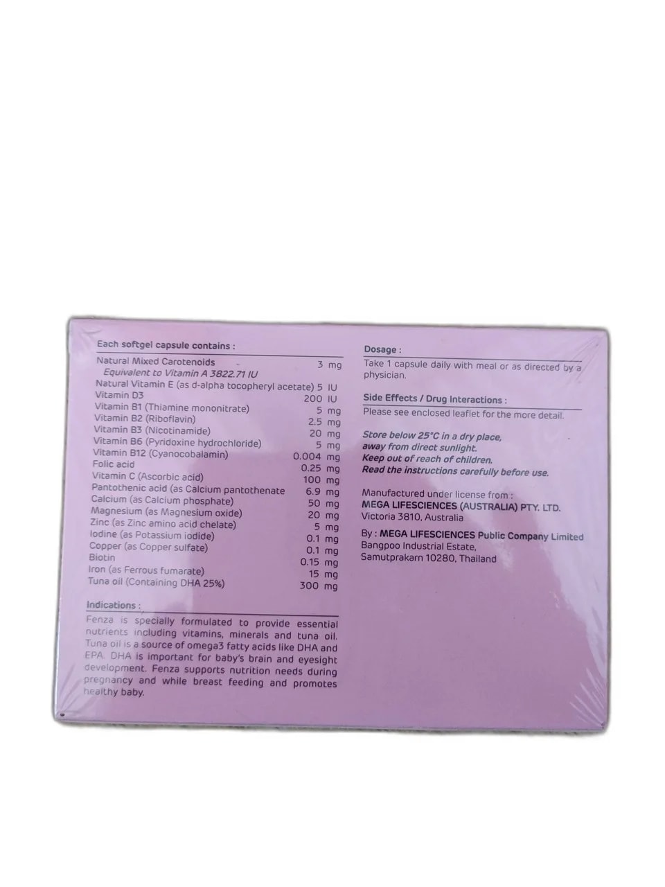 Fenzena 1 capsule - ឱសថស្ថាន ដារ៉ារស្មីគោកចំបក់ (Dara Raksmey Kok Chambok)