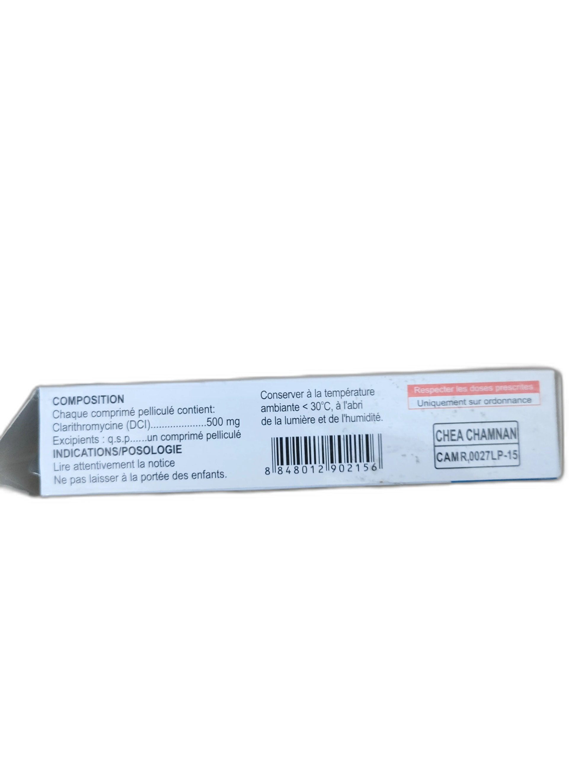 Clarithromycine 500mg - ឱសថស្ថាន ដារ៉ារស្មីគោកចំបក់ (Dara Raksmey Kok Chambok)