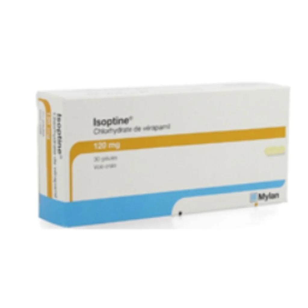 Isoptine 120mg Capsule (Verapamil) 120mg - Phnom Penh Care Pharmacy 2ND Floor / Under CENTRAL HOSPITAL
