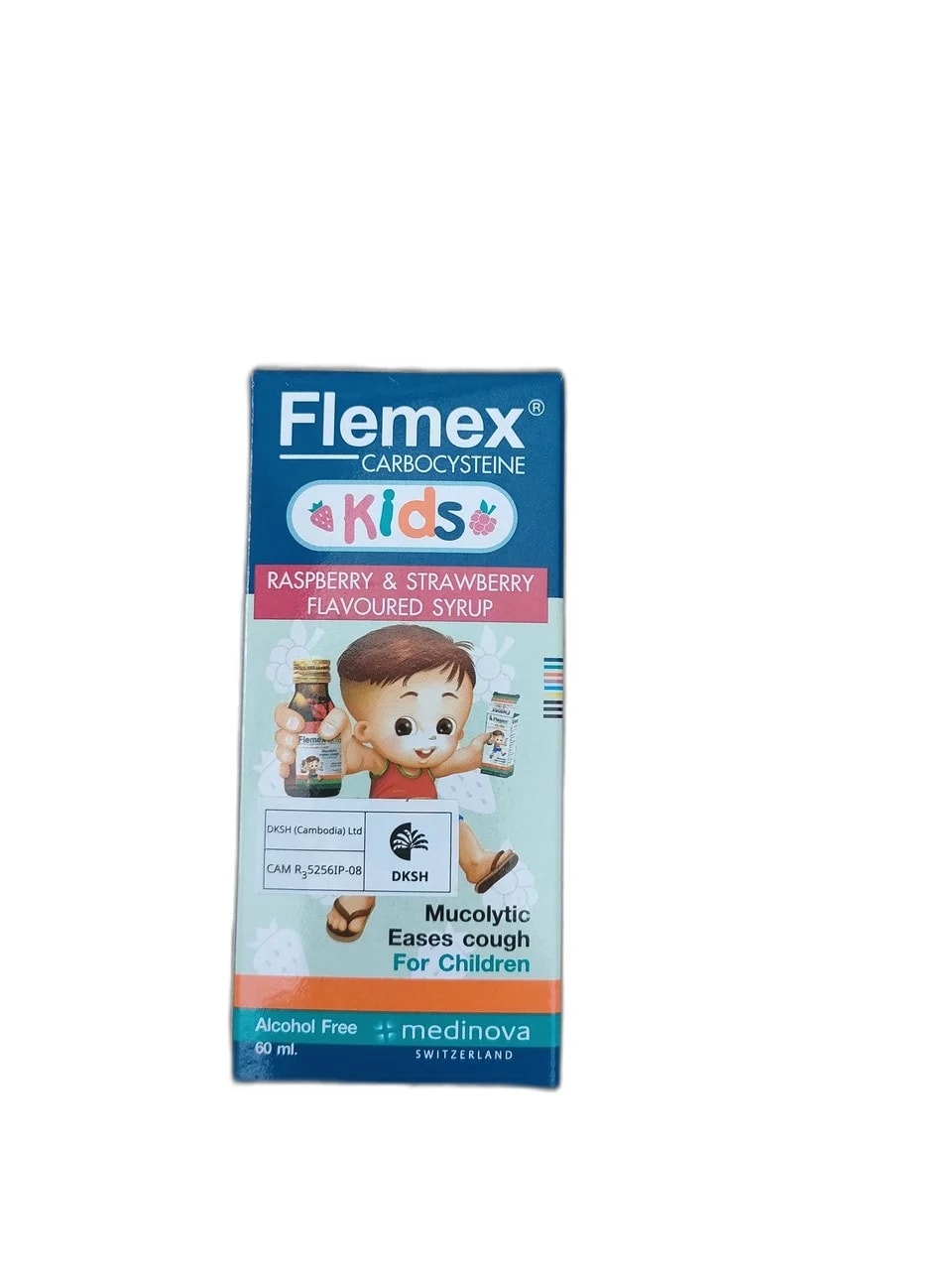 Flemex CARBOCYSTEINE Kids 60 ml - ឱសថស្ថាន ដារ៉ារស្មីគោកចំបក់ (Dara Raksmey Kok Chambok)