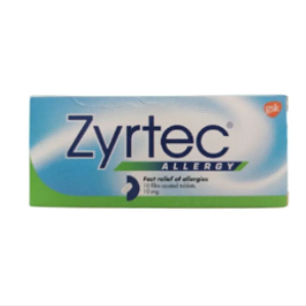 Zyrtec 10mg Tablet (Cetirizine) 10mg - Phnom Penh Care Pharmacy 2ND Floor / Under CENTRAL HOSPITAL