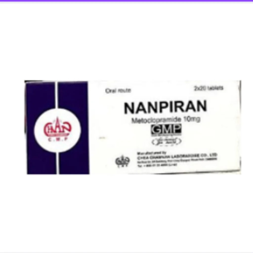 Nanpiran 10mg (Metoclopramide) Tablet 10mg - Phnom Penh Care Pharmacy 2ND Floor / Under CENTRAL HOSPITAL