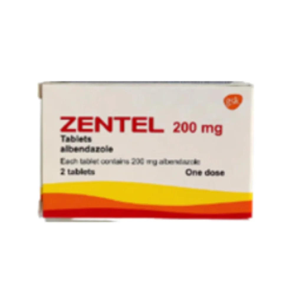 Zentel 200mg (Albendazole) 200mg - Phnom Penh Care Pharmacy 2ND Floor / Under CENTRAL HOSPITAL
