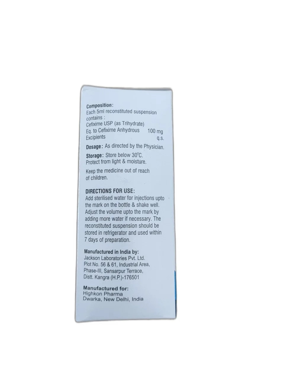 Cefixime USP 100 mg - ឱសថស្ថាន ដារ៉ារស្មីគោកចំបក់ (Dara Raksmey Kok Chambok)