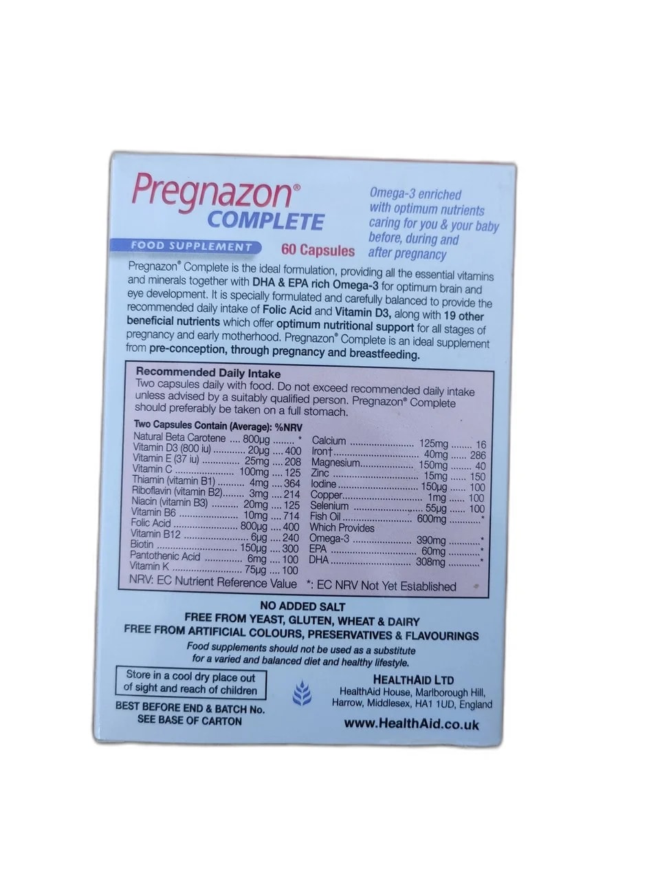 Pregnazon COMPLETE - ឱសថស្ថាន ដារ៉ារស្មីគោកចំបក់ (Dara Raksmey Kok Chambok)