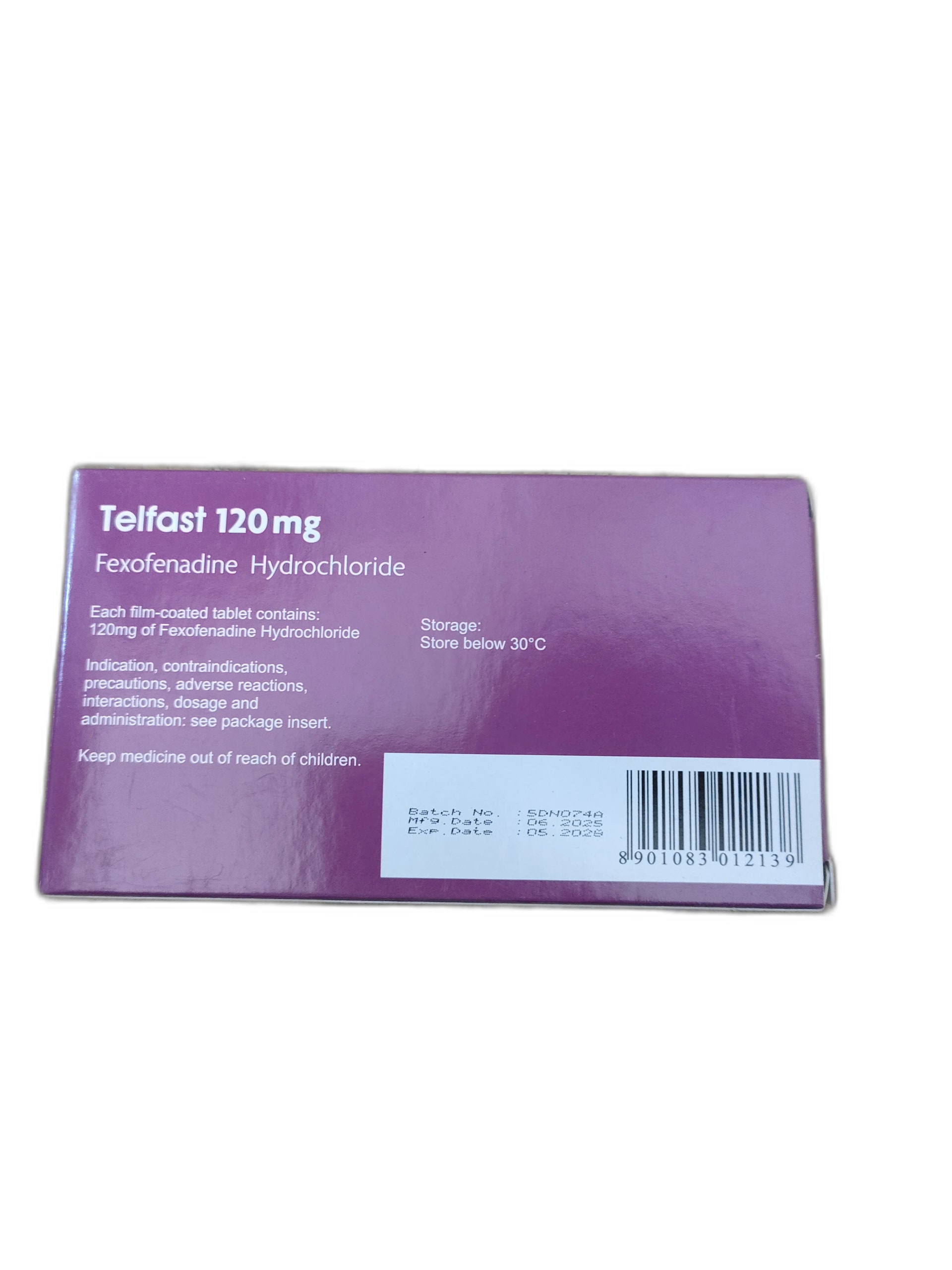 Telfast 120 mg 120mg - ឱសថស្ថាន ដារ៉ារស្មីគោកចំបក់ (Dara Raksmey Kok Chambok)