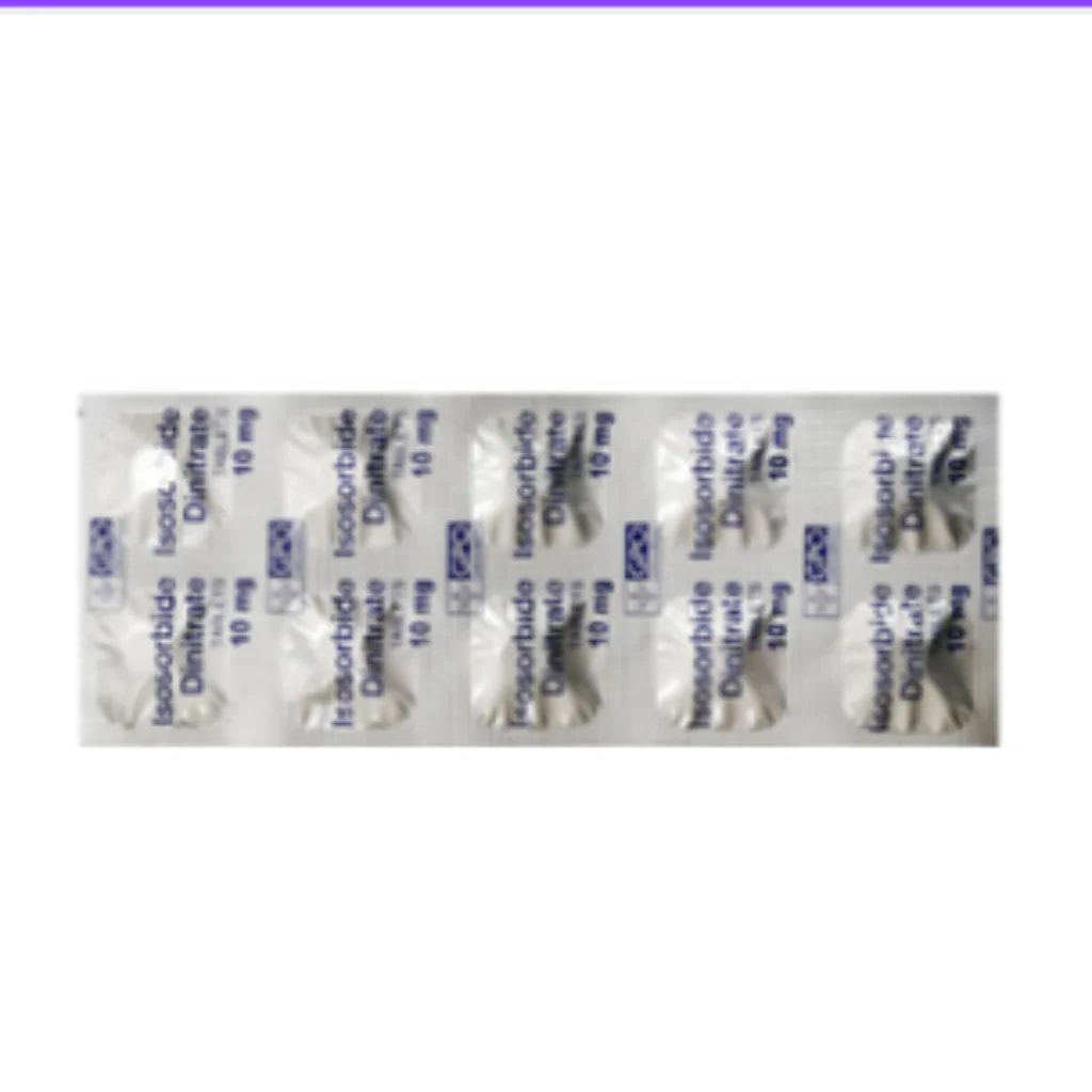 Isosorbide Dinitrate 10mg Tablet 10mg - Phnom Penh Care Pharmacy 2ND Floor / Under CENTRAL HOSPITAL