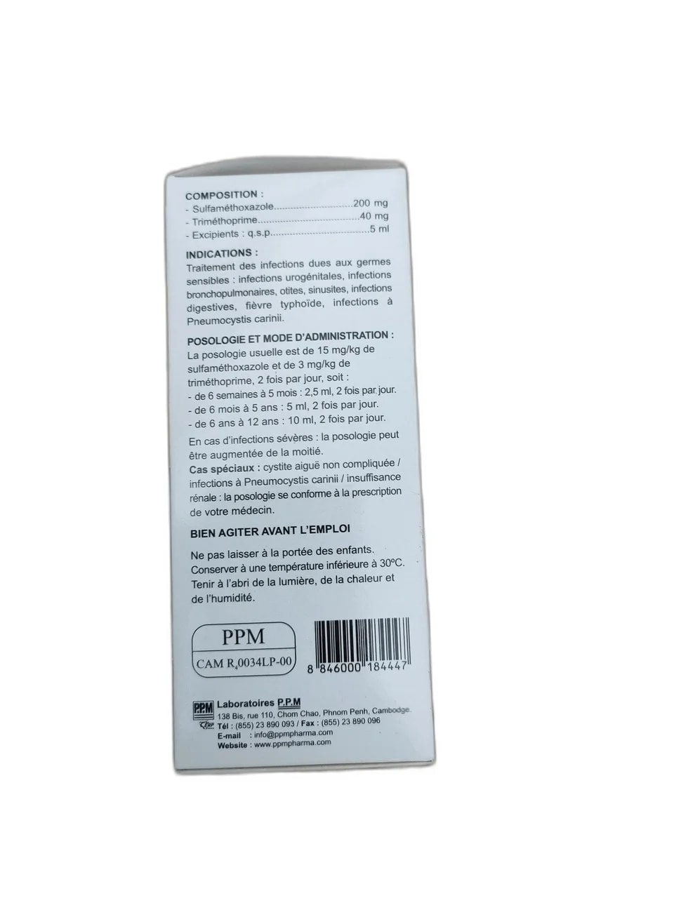 Sulfamethoxazole and Trimethoprim 200mg/40mg - ឱសថស្ថាន ដារ៉ារស្មីគោកចំបក់ (Dara Raksmey Kok Chambok)
