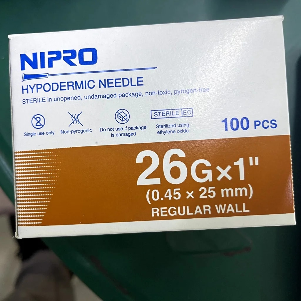 Nipro (Hypodermic Needle) 26gx1 (0.45 x 25 mm) - Pharmacy Rotha 2
