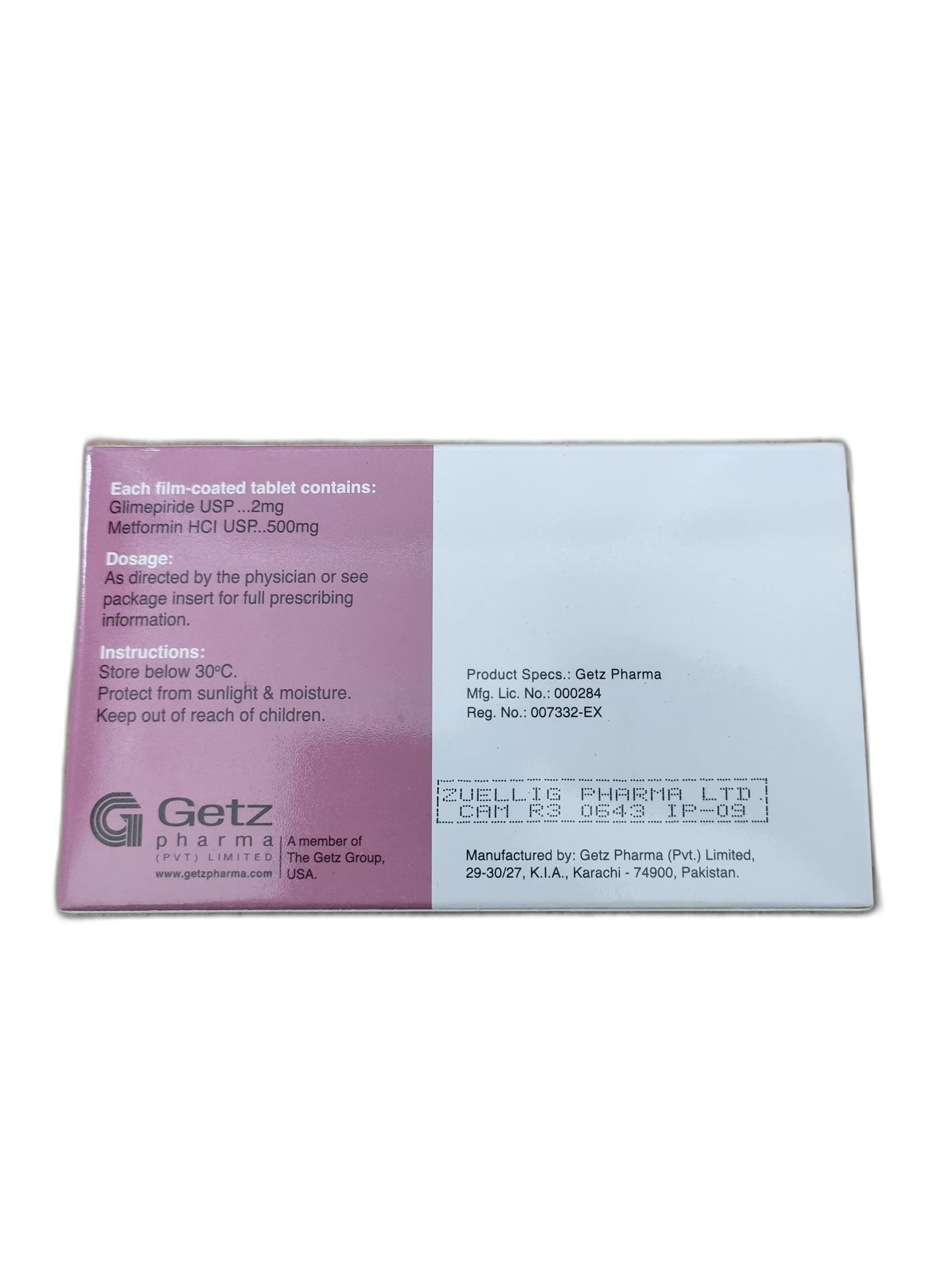Glimepiride and Metformin 2mg/500mg